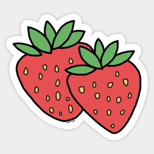 Double Strawberries Sticker